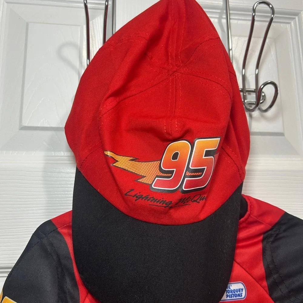 Kids size small (4-6) cars lightning McQueen drivers suit costume - Picture 5 of 13